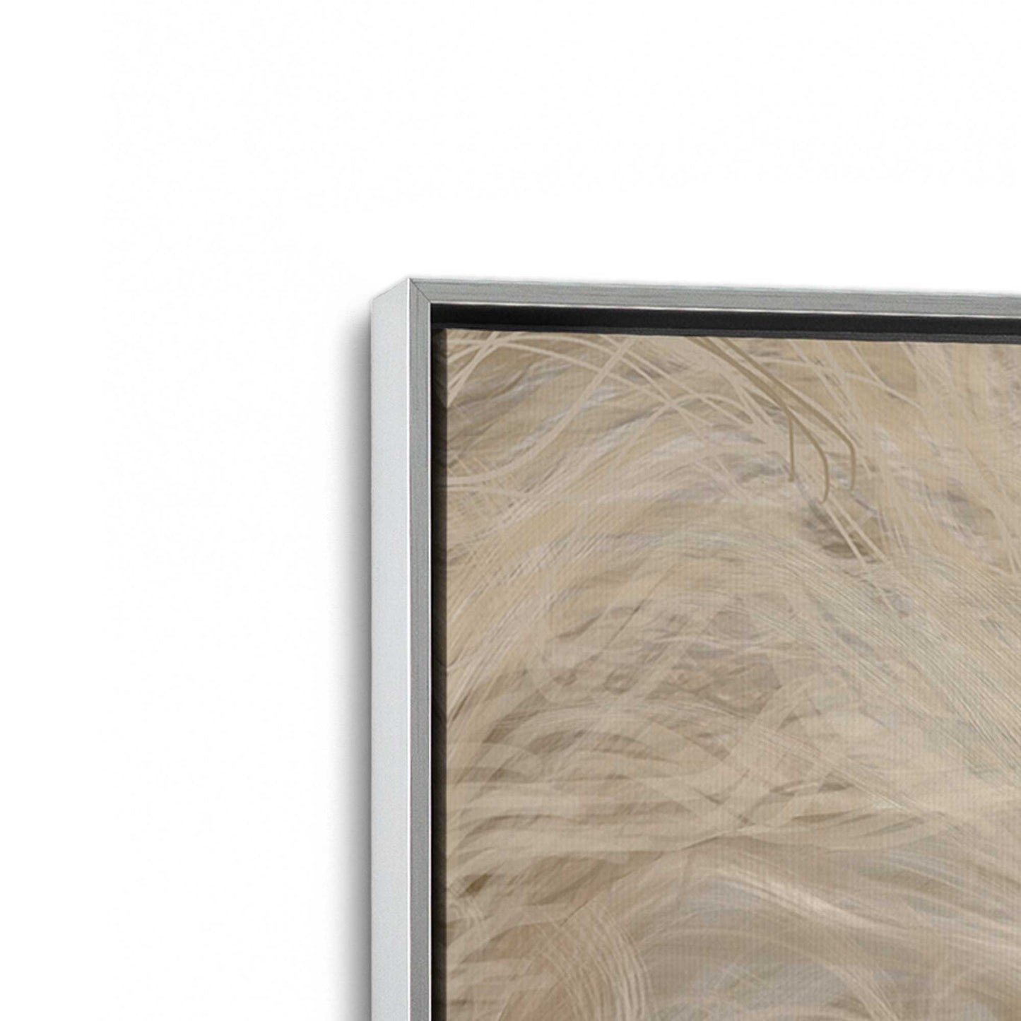 [Color:Polished Chrome], Picture of art in a Polished Chrome frame at an angle
