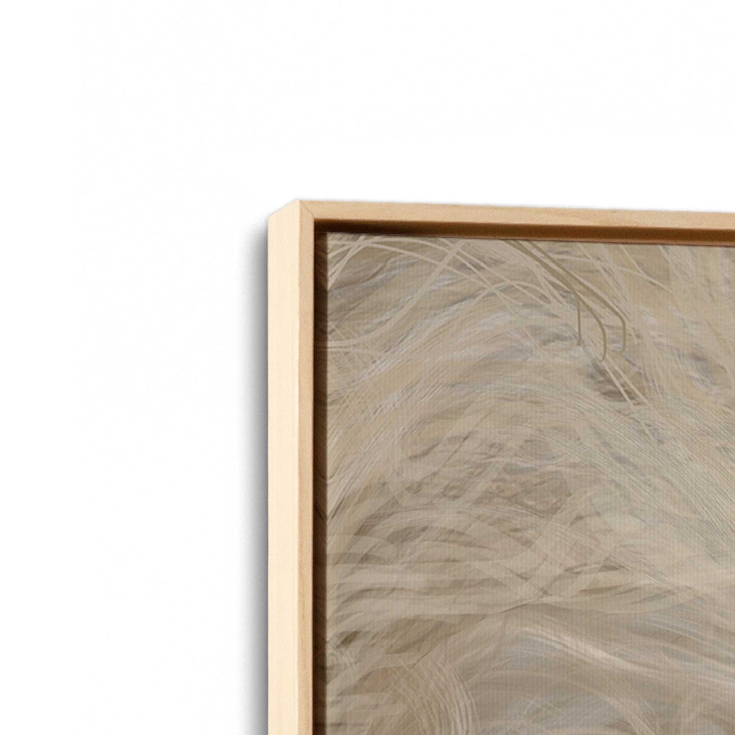 [Color:American Maple], Picture of art in a American Maple frame at an angle