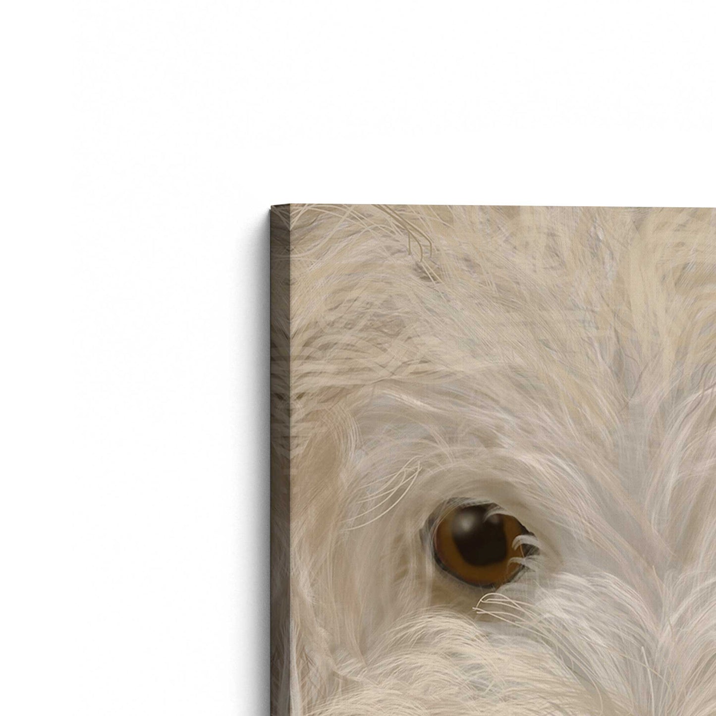 [Color:Stretched Canvas], Picture of the corner of the art