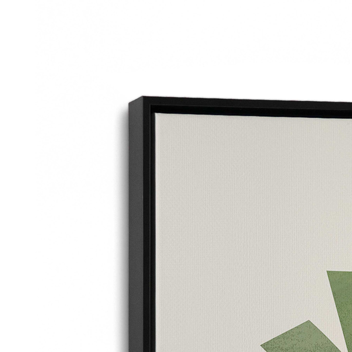 [Color:Satin Black], Picture of art in a Satin Black frame at an angle