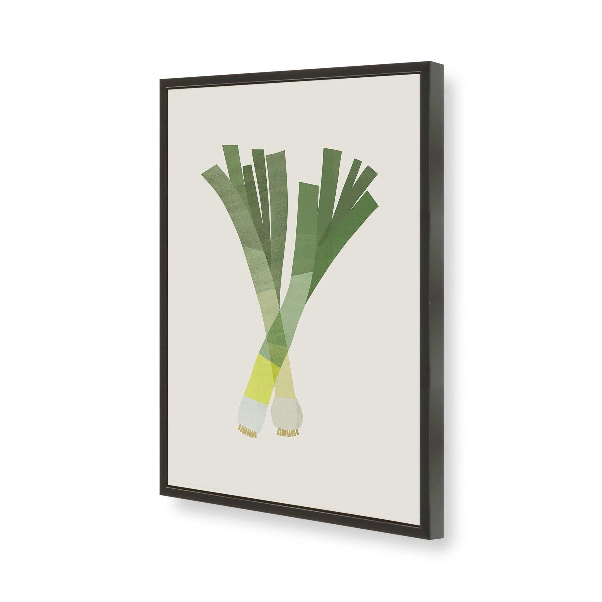 [Color:Satin Black], Picture of art in a Satin Black frame of the corner