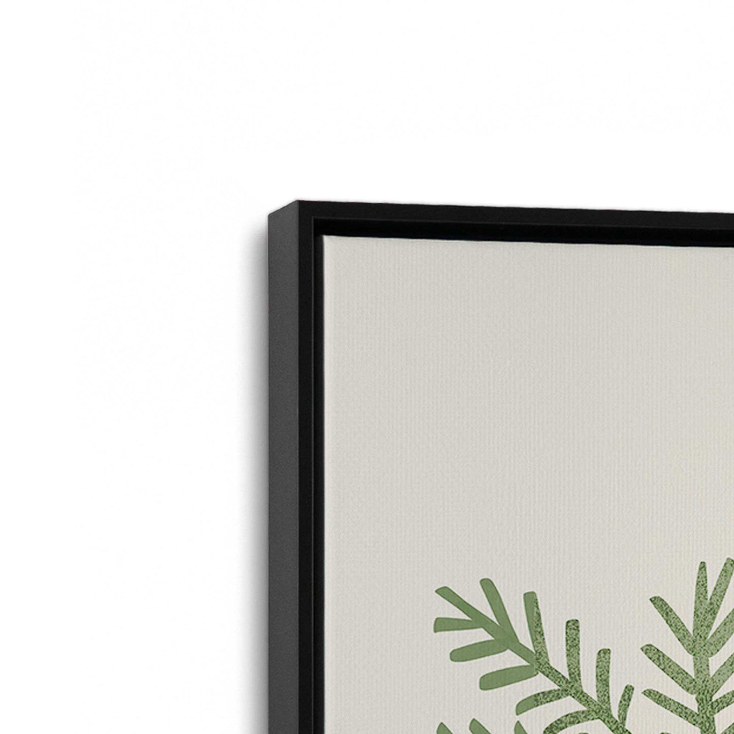 [Color:Satin Black], Picture of art in a Satin Black frame at an angle