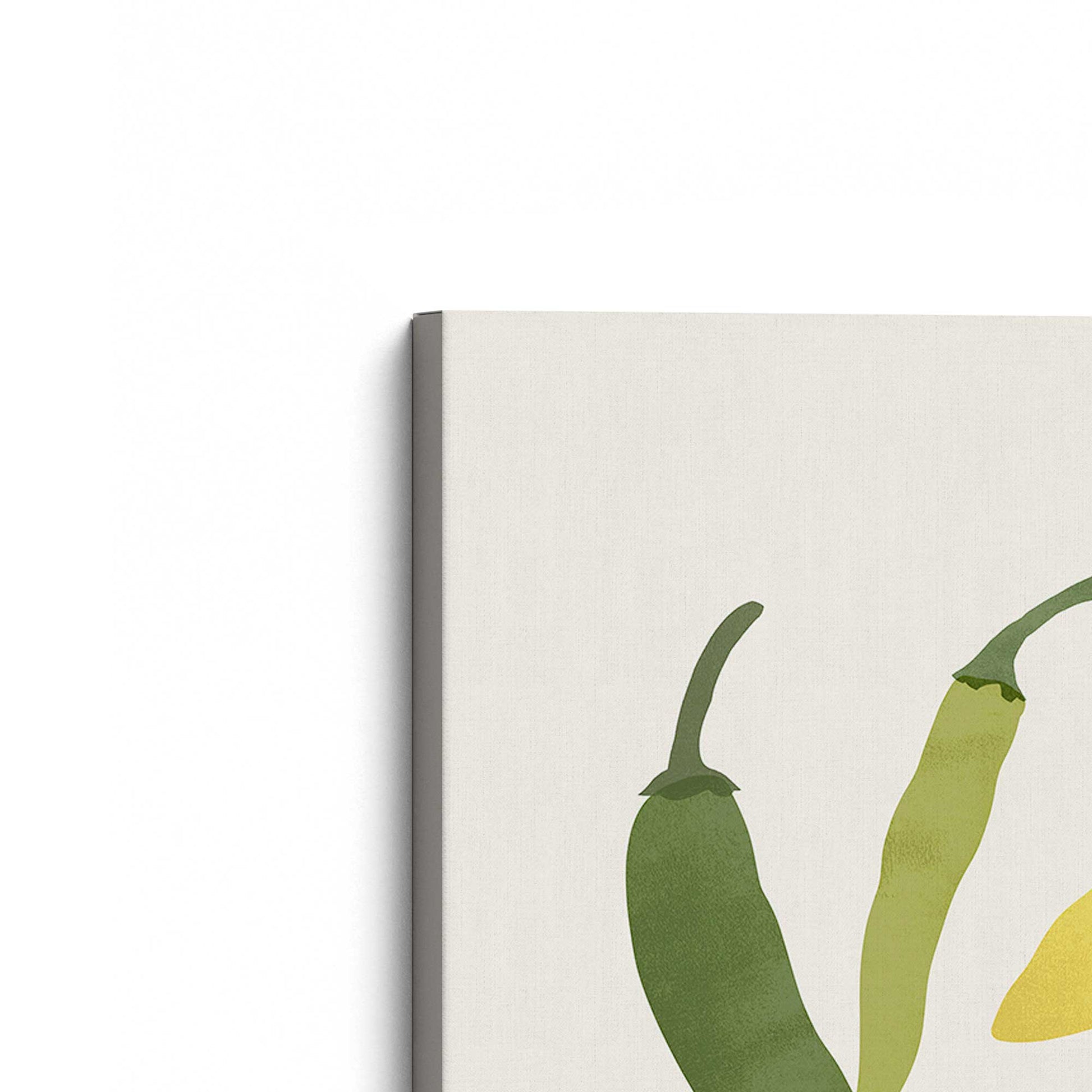 [Color:Stretched Canvas], Picture of the corner of the art