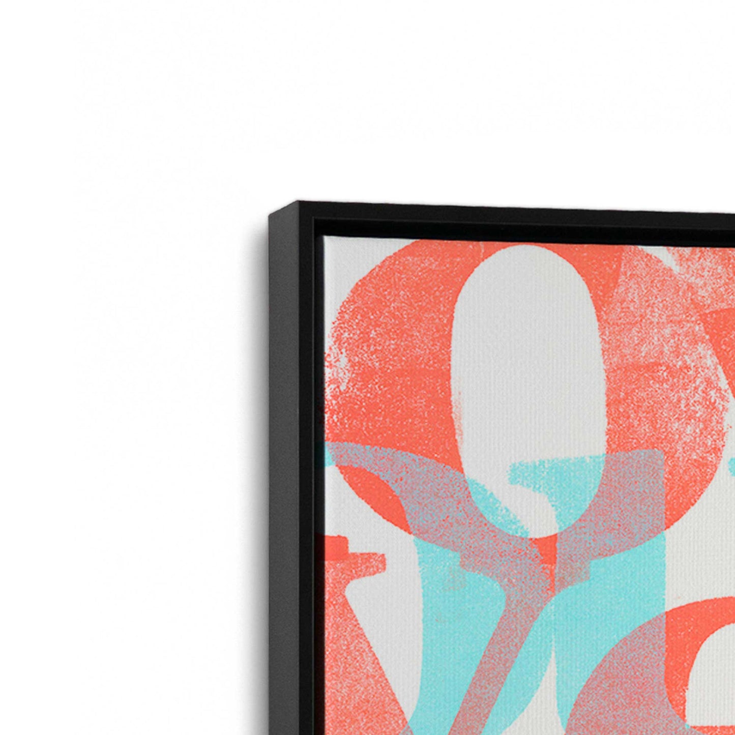 [Color:Satin Black], Picture of art in a Satin Black frame at an angle