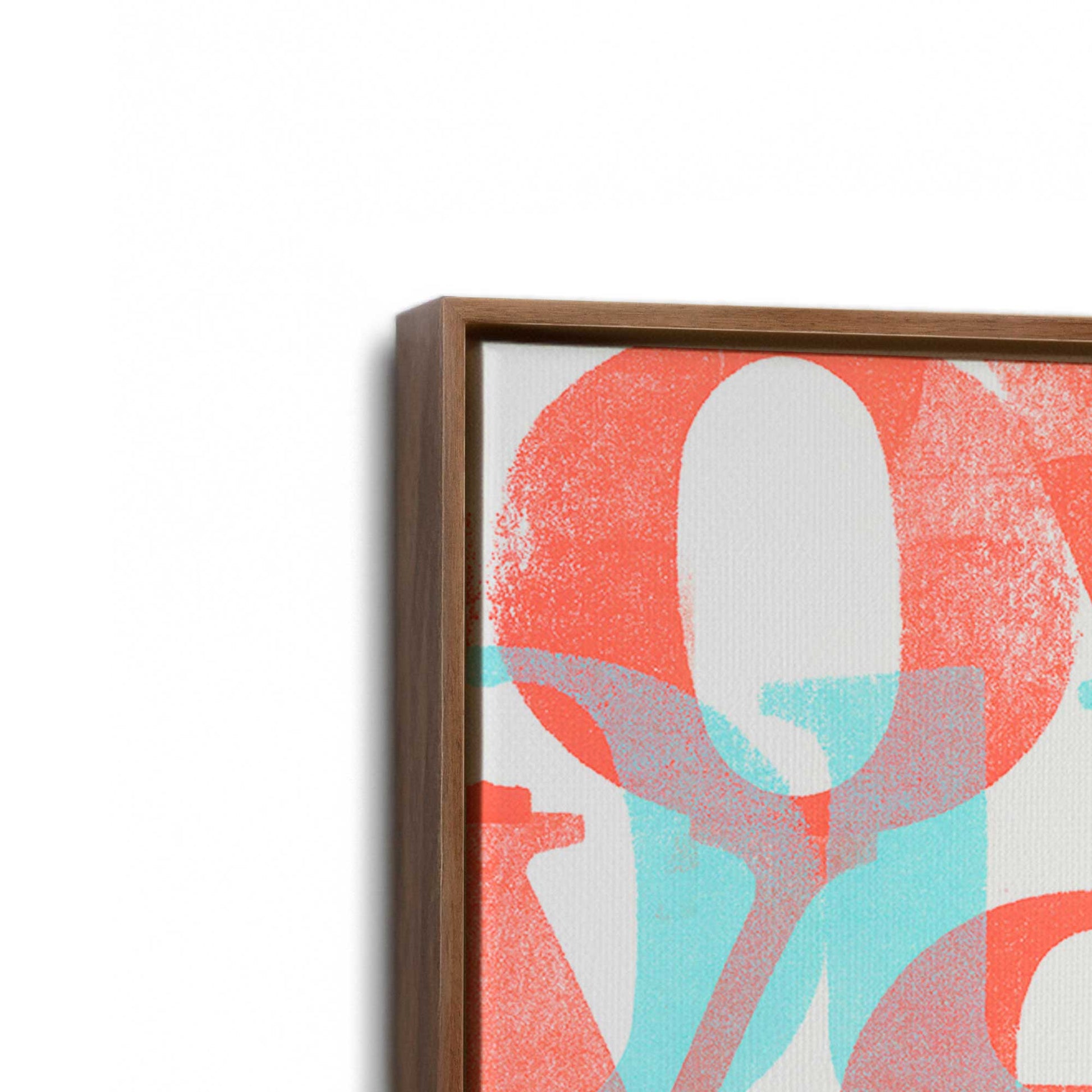 [Color:Walnut], Picture of art in a Walnut frame at an angle