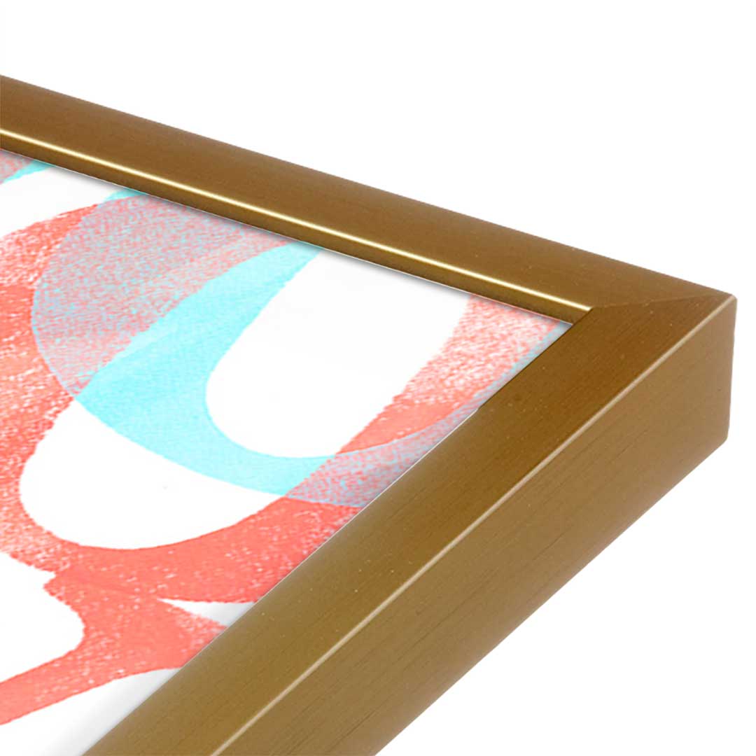 [Color:Polished Gold], Picture of art in a Polished Gold frame at an angle
