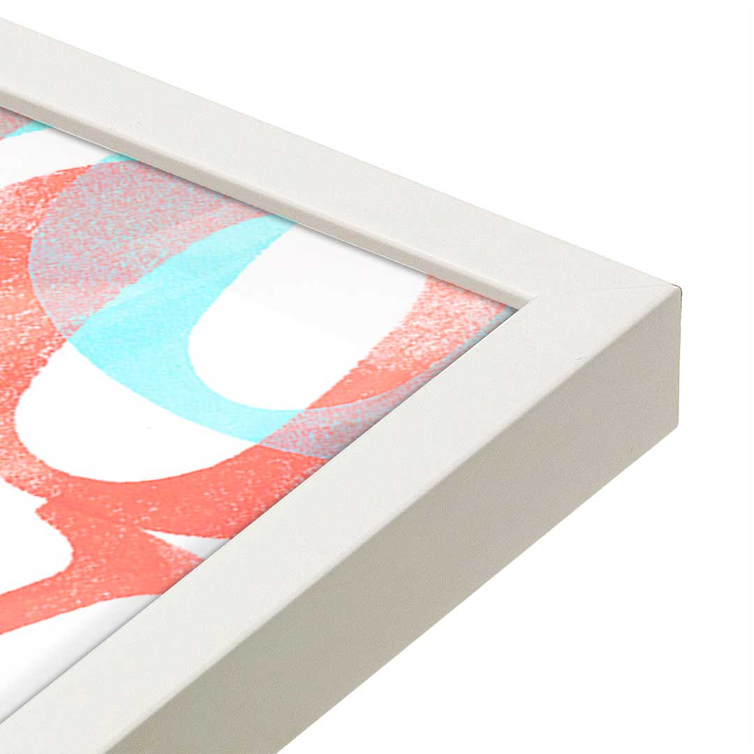 [Color:Opaque White], Picture of art in a Opaque White frame at an angle