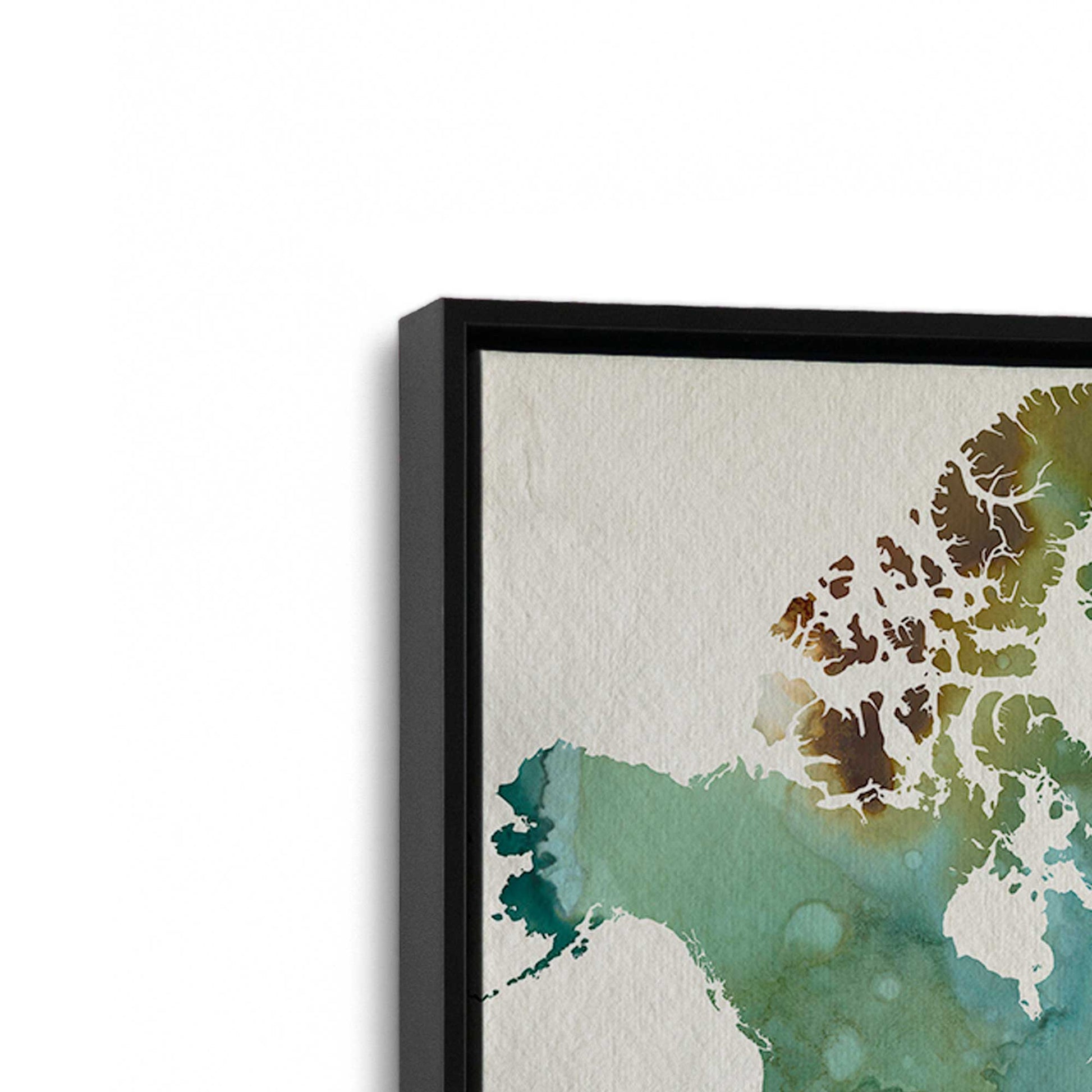 [Color:Satin Black], Picture of art in a Satin Black frame at an angle
