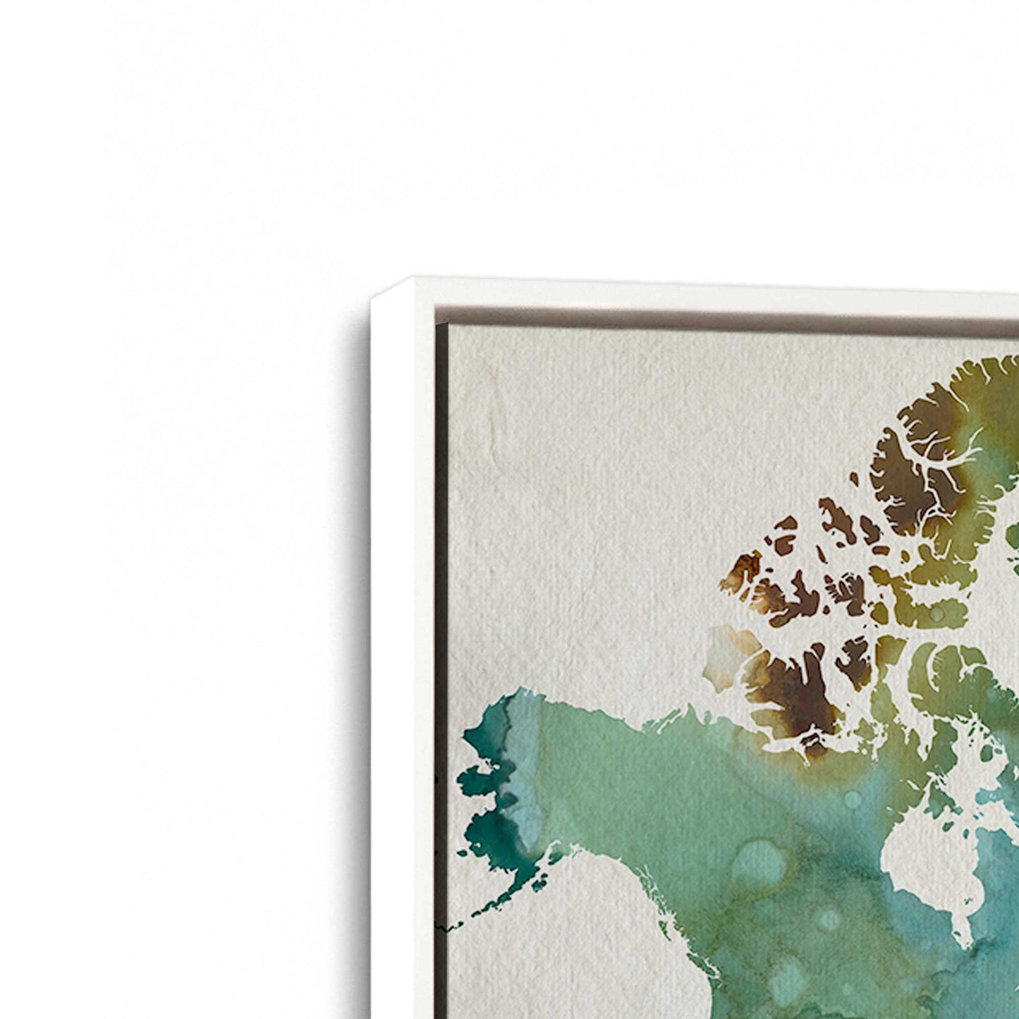 [Color:Opaque White], Picture of art in a White frame at an angle