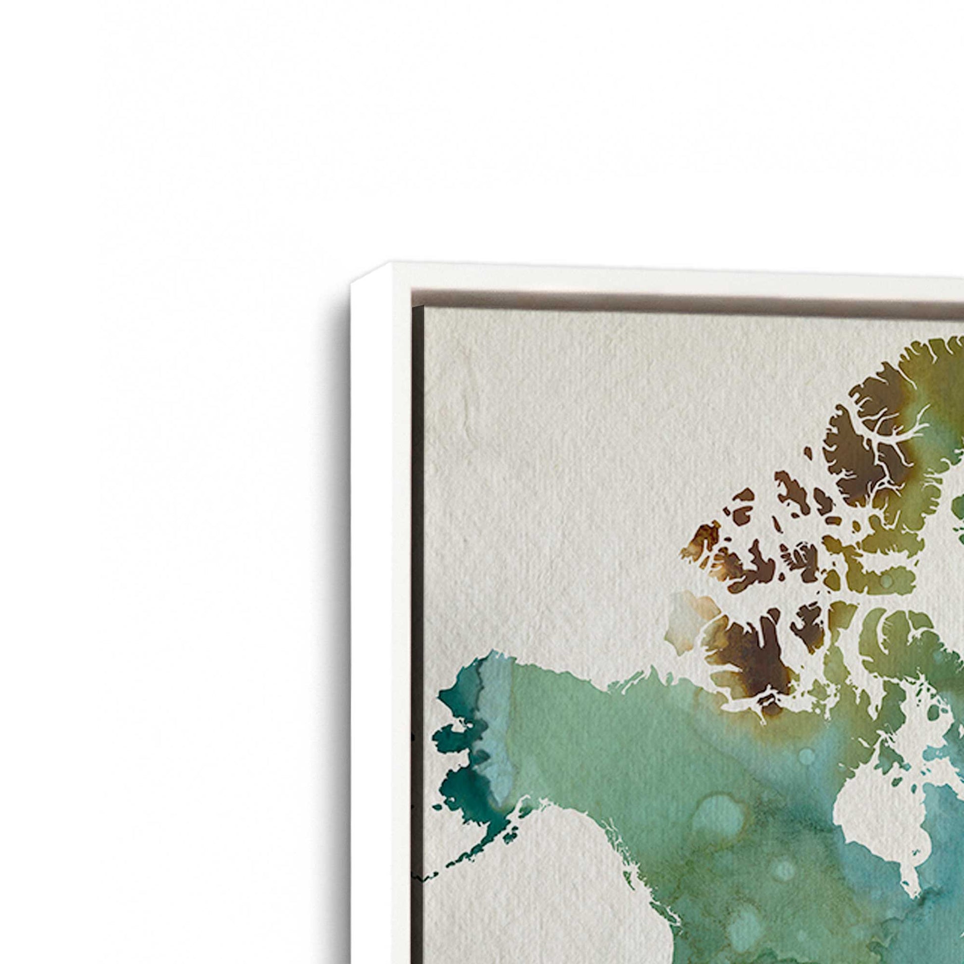 [Color:Opaque White], Picture of art in a White frame at an angle