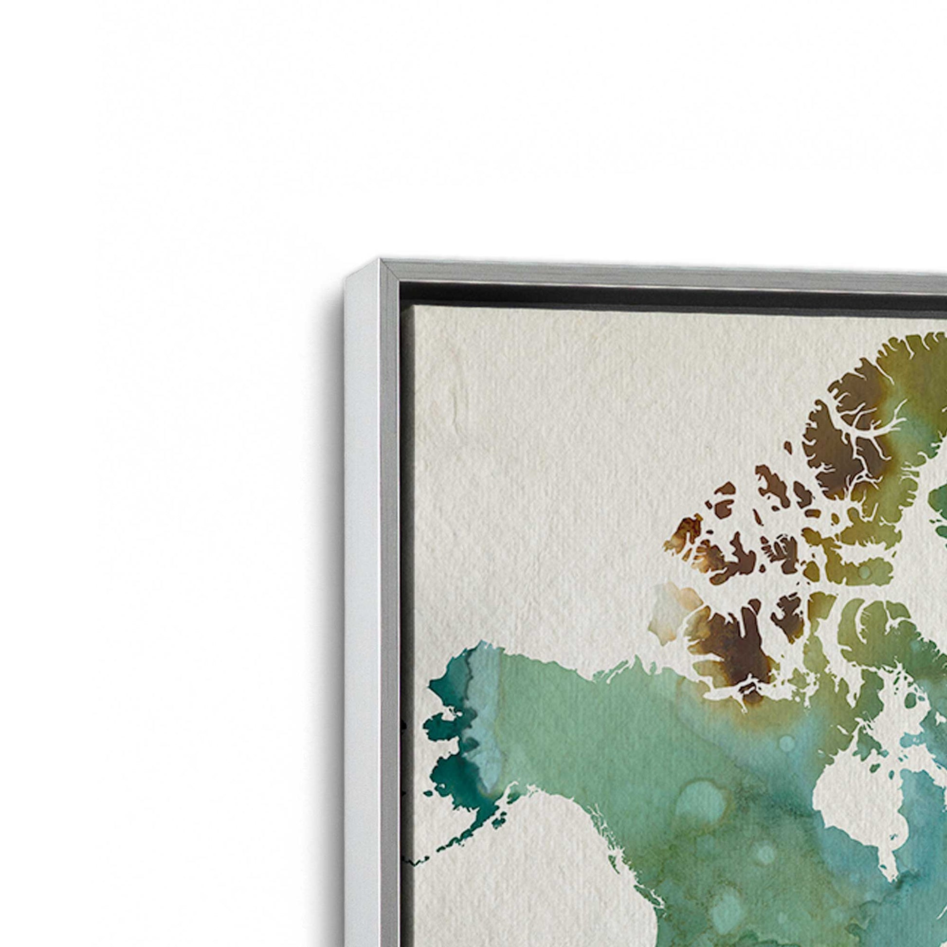 [Color:Polished Chrome], Picture of art in a Polished Chrome frame at an angle
