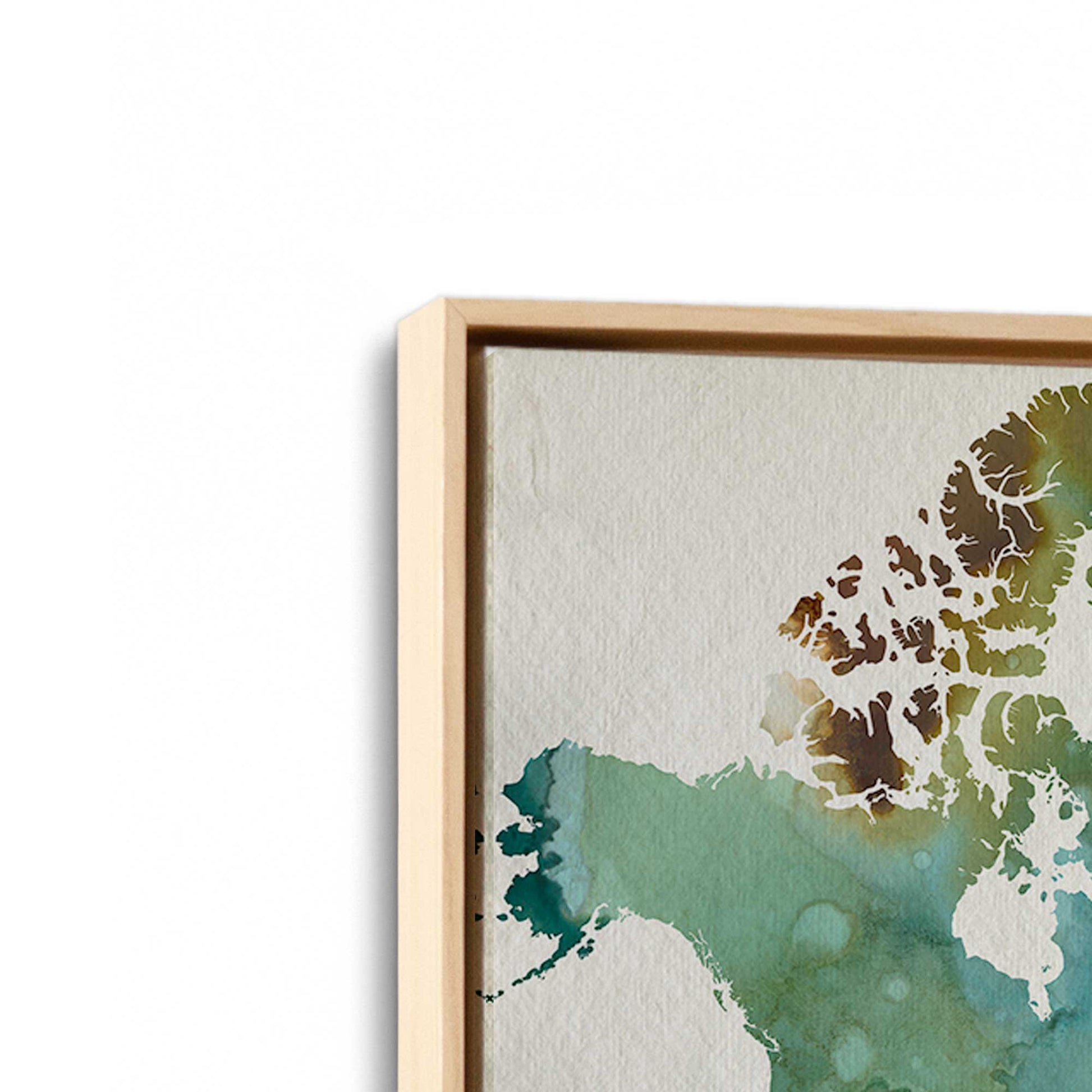 [Color:American Maple], Picture of art in a American Maple frame at an angle