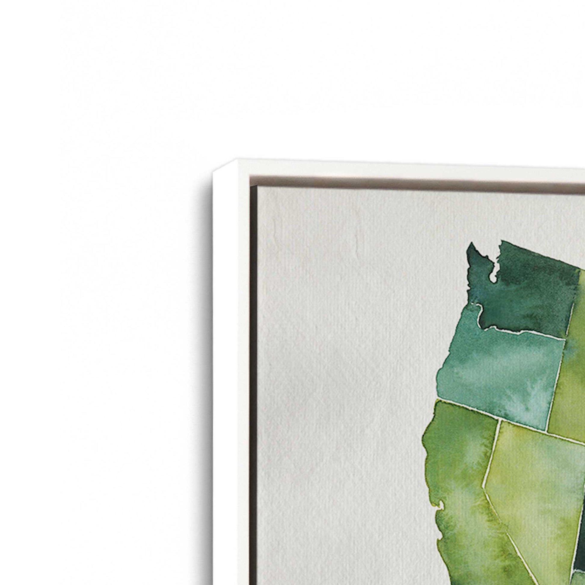 [Color:Opaque White], Picture of art in a White frame at an angle