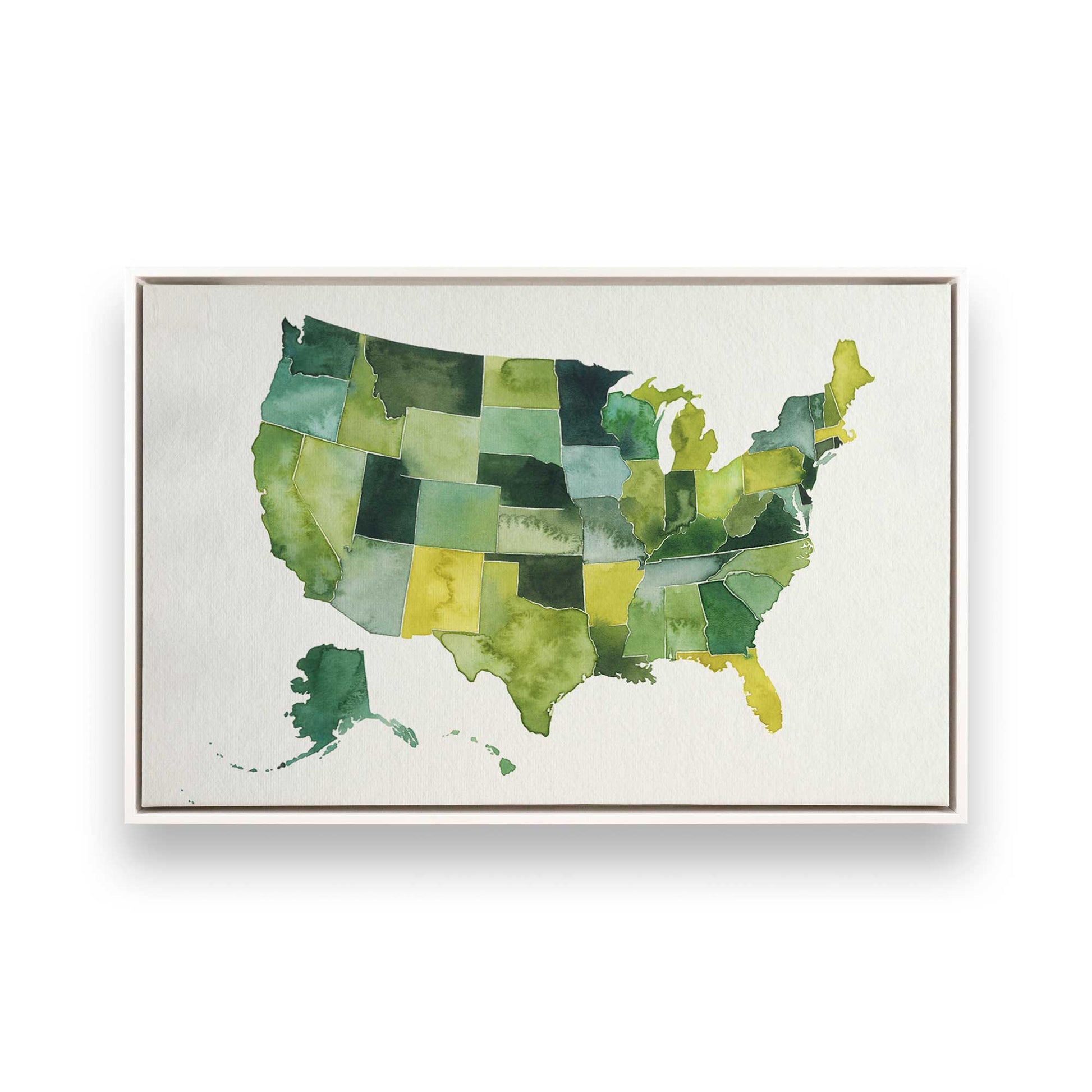 [Color:Opaque White], Picture of art in a White frame