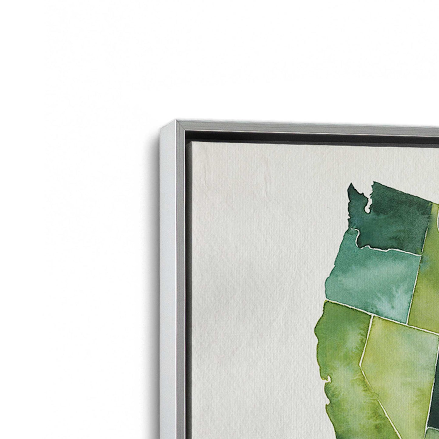 [Color:Polished Chrome], Picture of art in a Polished Chrome frame at an angle