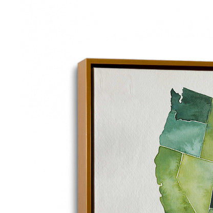 [Color:Polished Gold], Picture of art in a Polished Gold frame at an angle