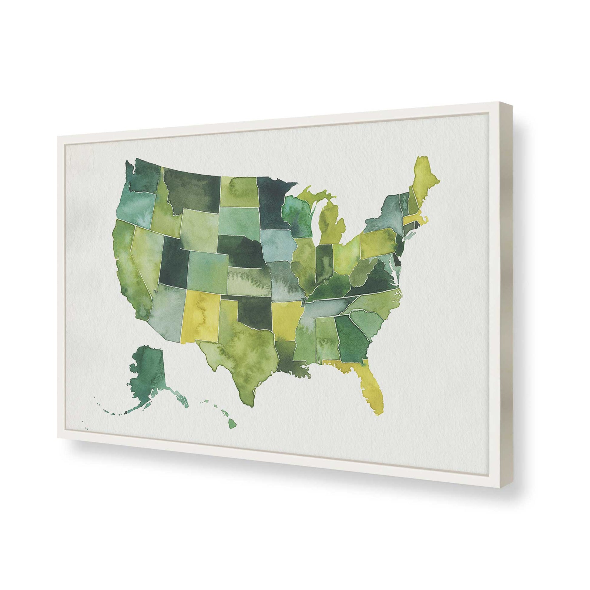 [Color:Opaque White], Picture of art in a Opaque White frame of the corner