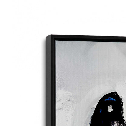 [Color:Satin Black], Picture of art in a Satin Black frame at an angle