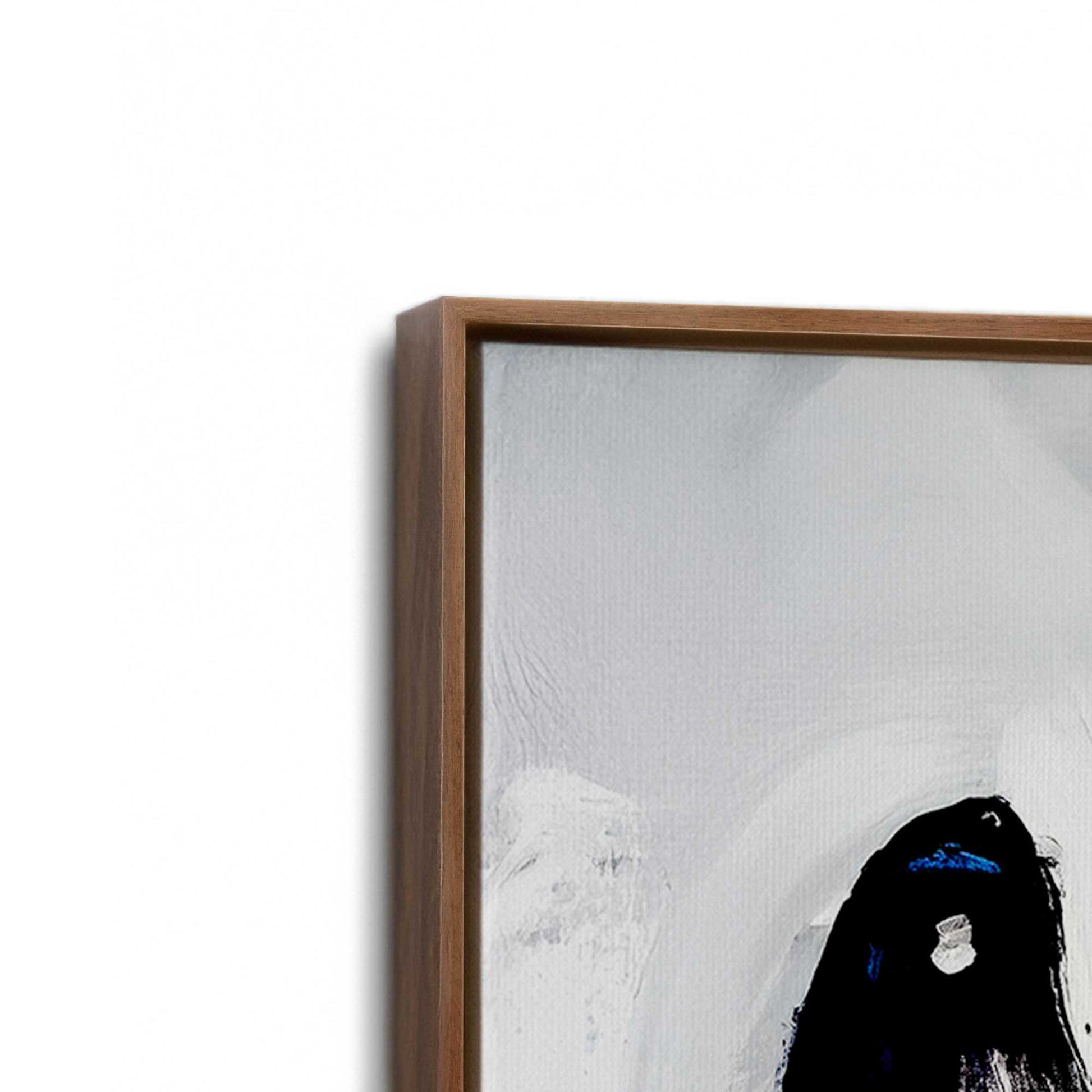 [Color:Walnut], Picture of art in a Walnut frame at an angle