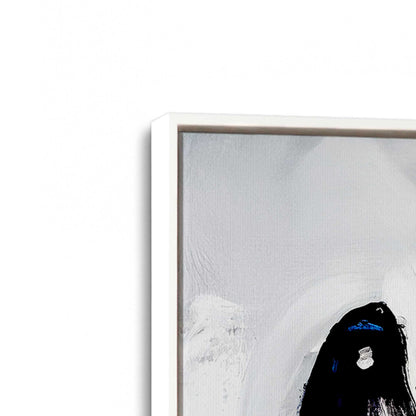 [Color:Opaque White], Picture of art in a White frame at an angle