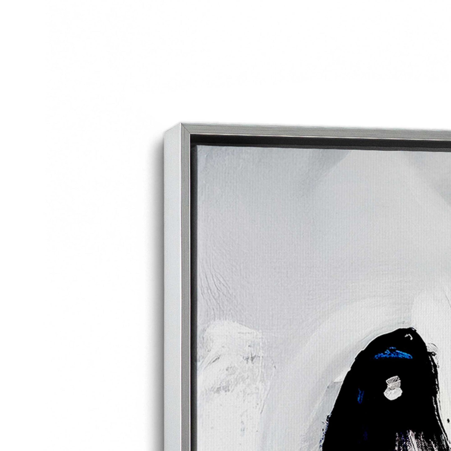 [Color:Polished Chrome], Picture of art in a Polished Chrome frame at an angle