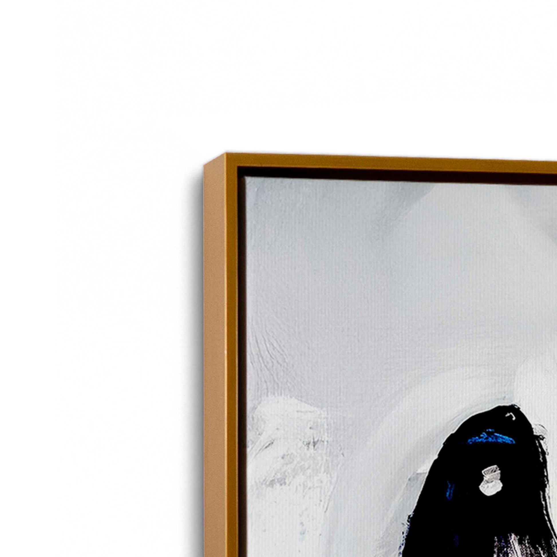 [Color:Polished Gold], Picture of art in a Polished Gold frame at an angle