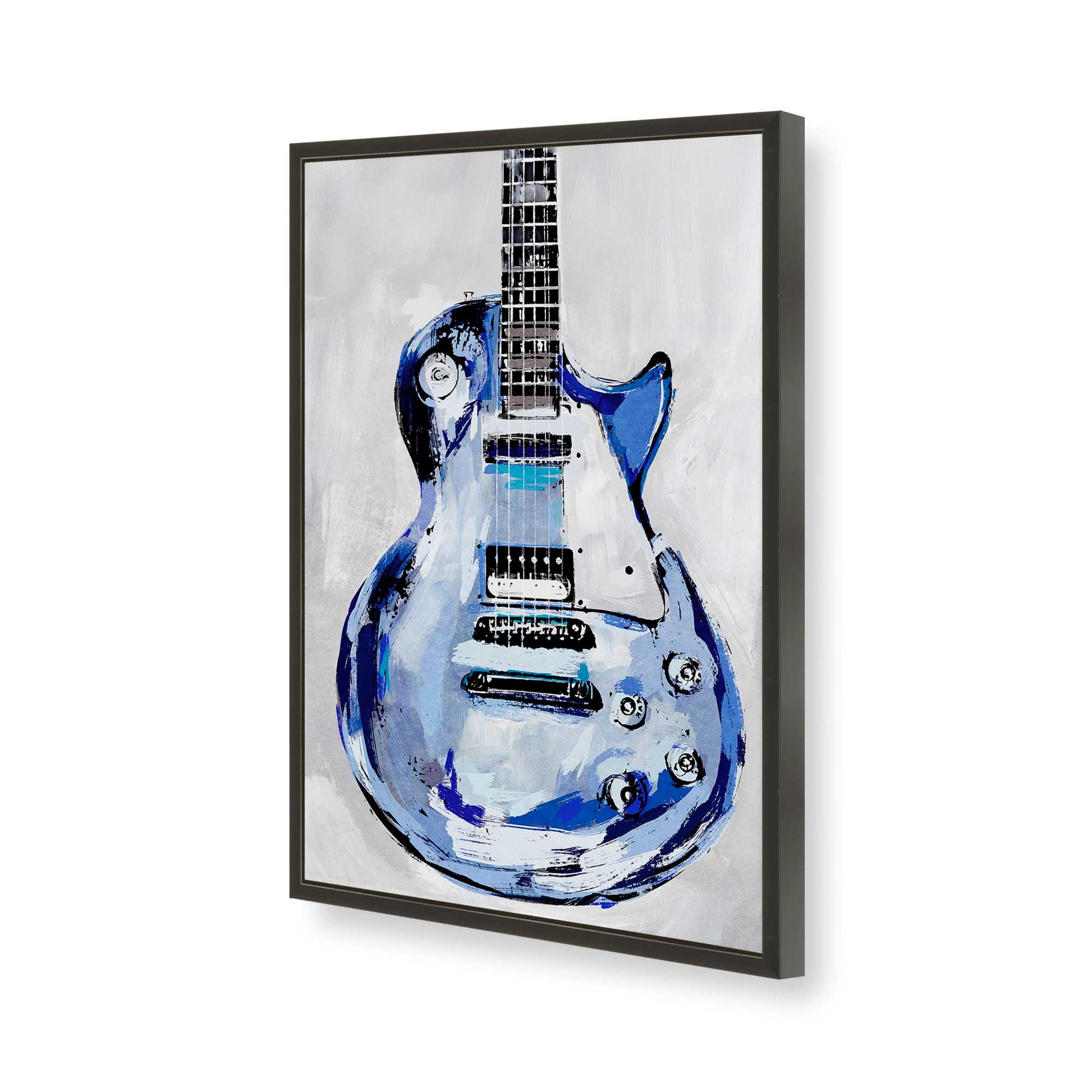 [Color:Satin Black], Picture of art in a Satin Black frame of the corner