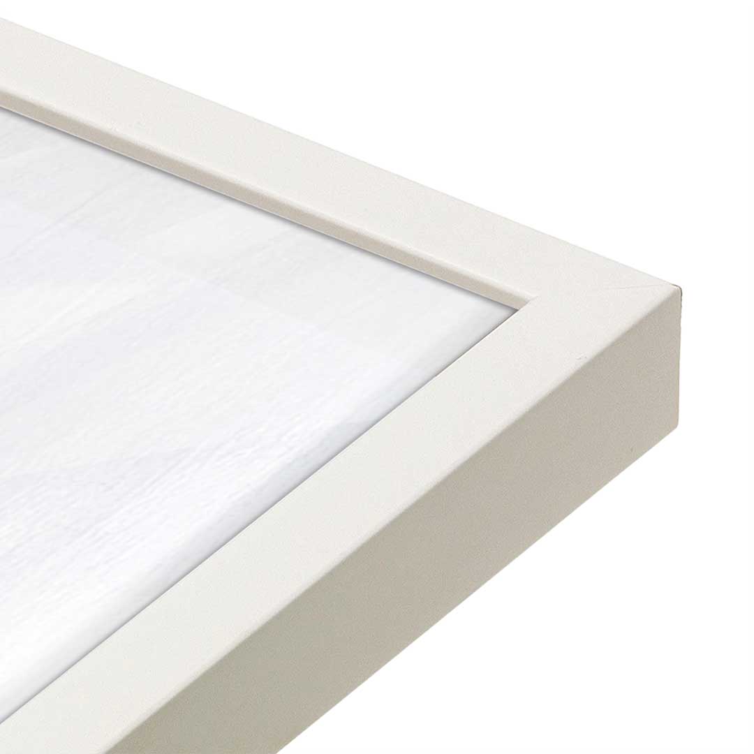 [Color:Opaque White], Picture of art in a Opaque White frame at an angle