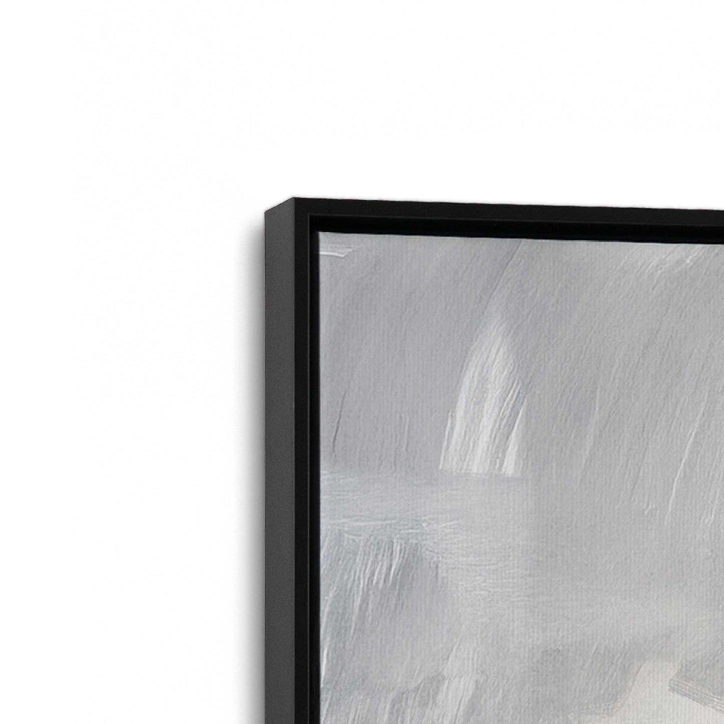 [Color:Satin Black], Picture of art in a Satin Black frame at an angle