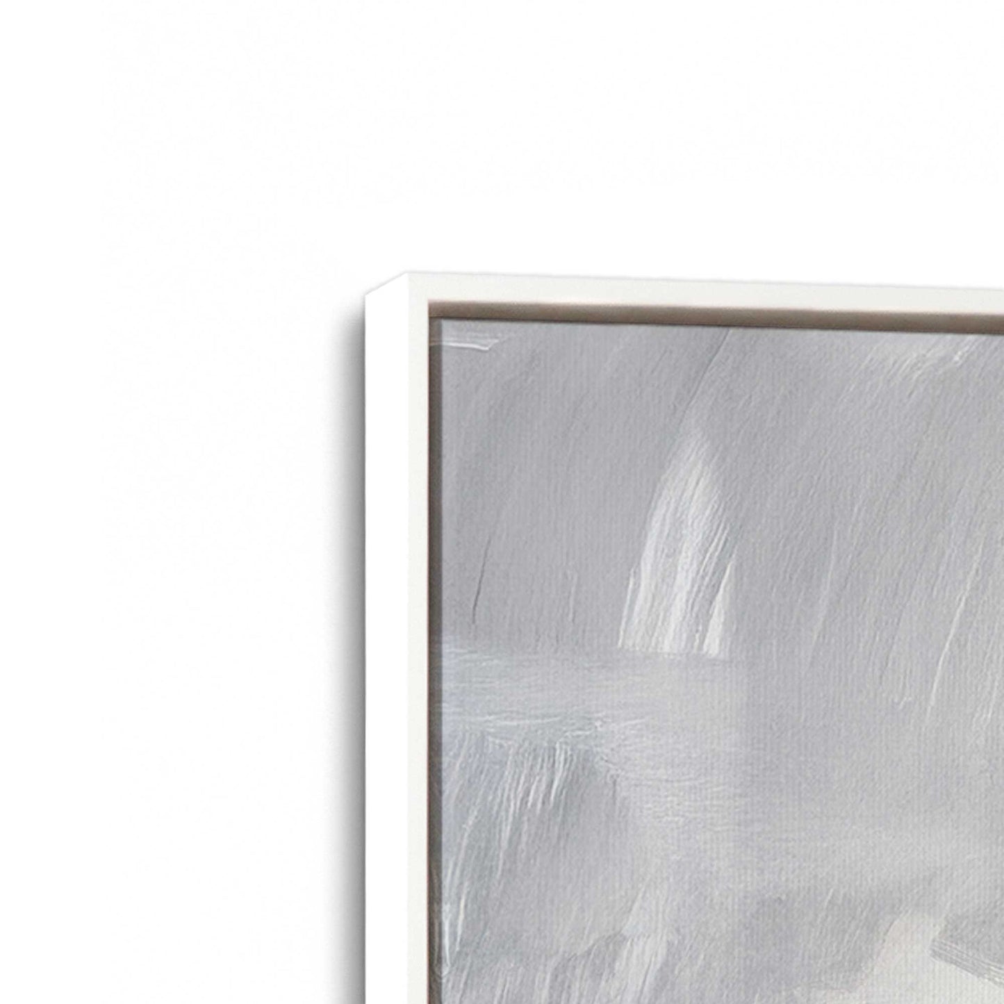 [Color:Opaque White], Picture of art in a White frame at an angle