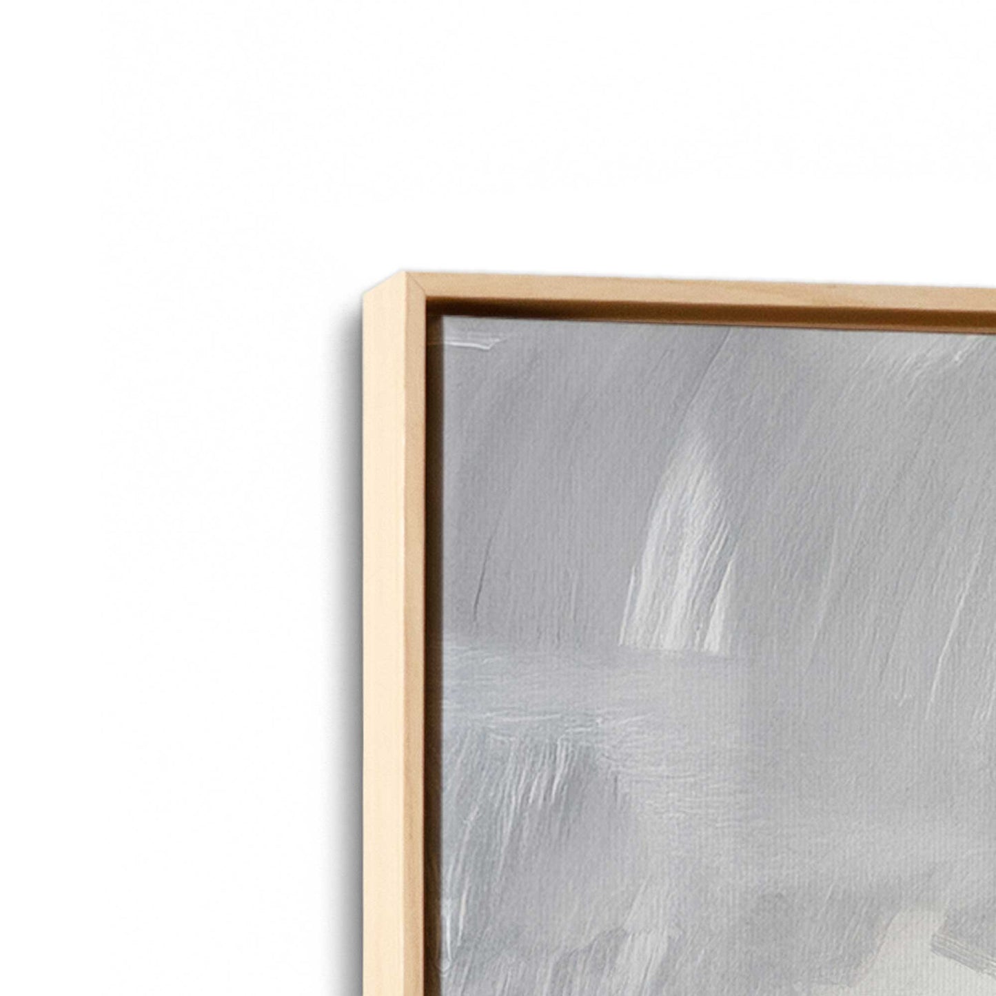 [Color:American Maple], Picture of art in a American Maple frame at an angle