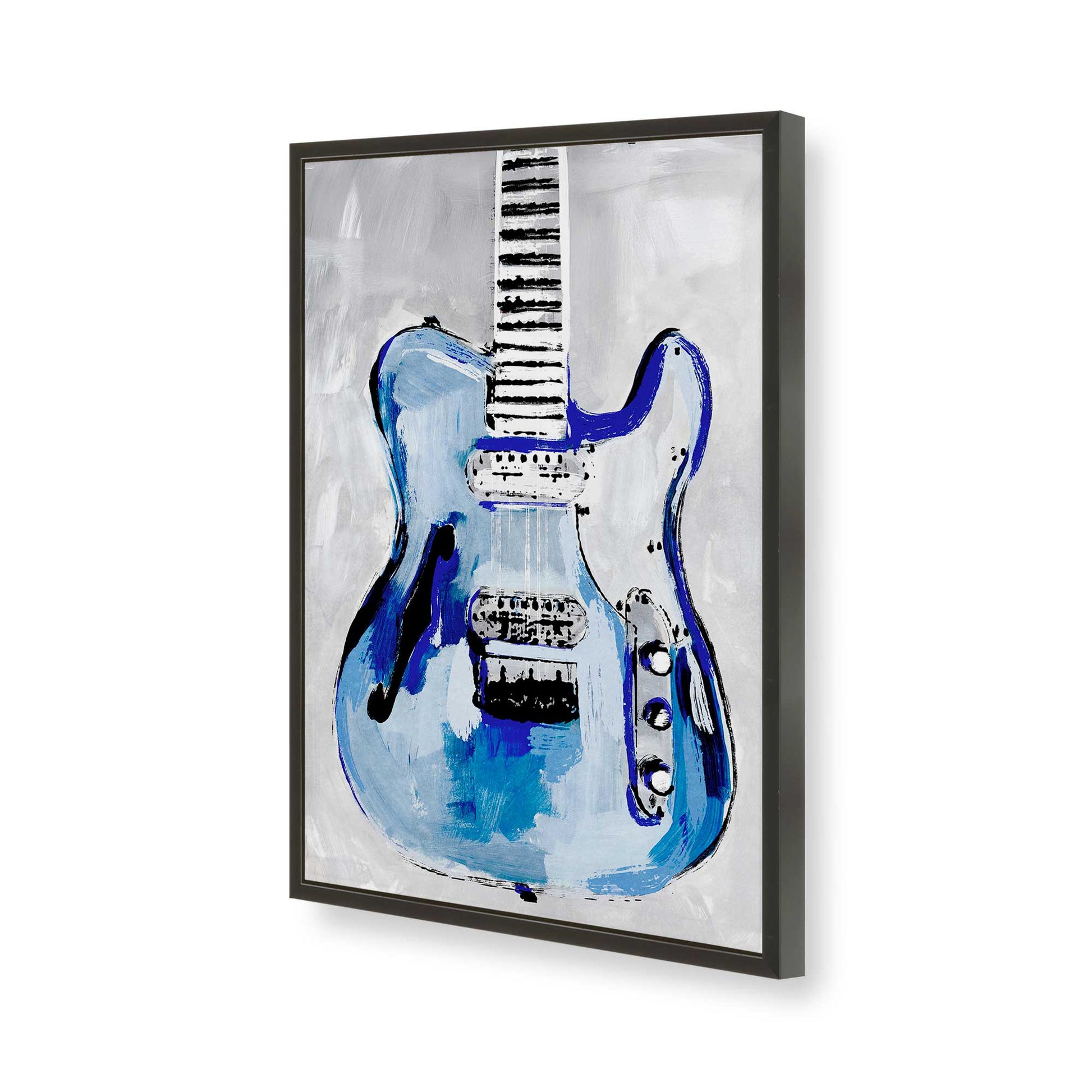[Color:Satin Black], Picture of art in a Satin Black frame of the corner