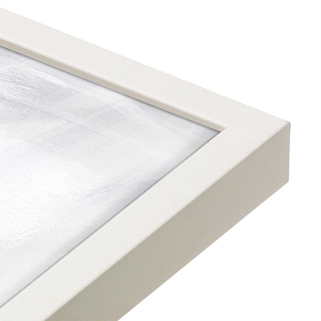 [Color:Opaque White], Picture of art in a Opaque White frame at an angle