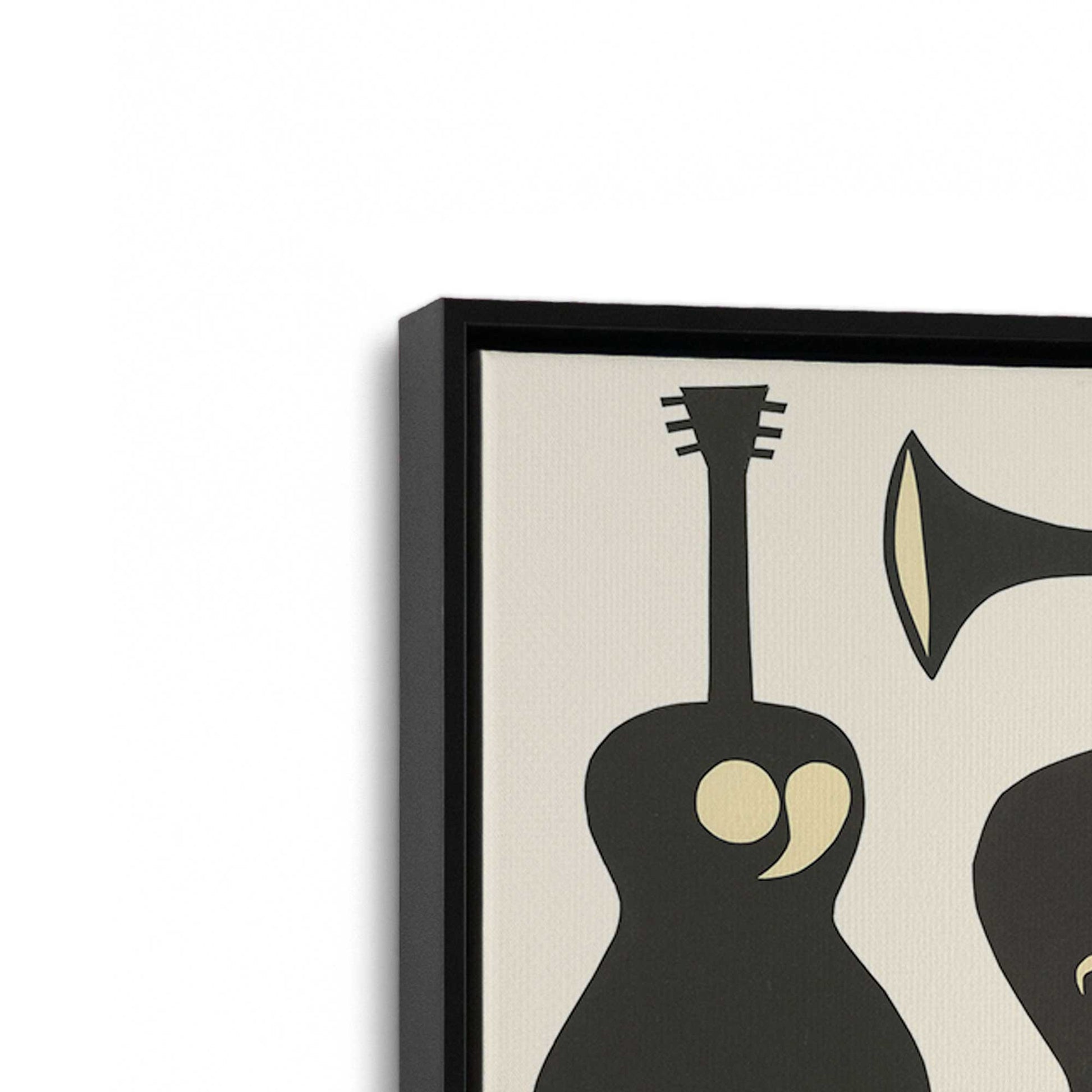 [Color:Satin Black], Picture of art in a Satin Black frame at an angle