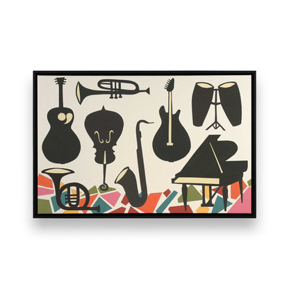 [Color:Satin Black], Picture of art in a Satin Black frame