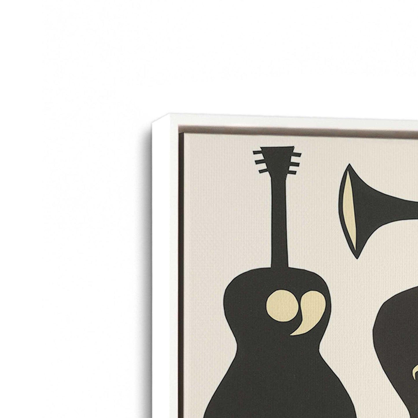 [Color:Opaque White], Picture of art in a White frame at an angle