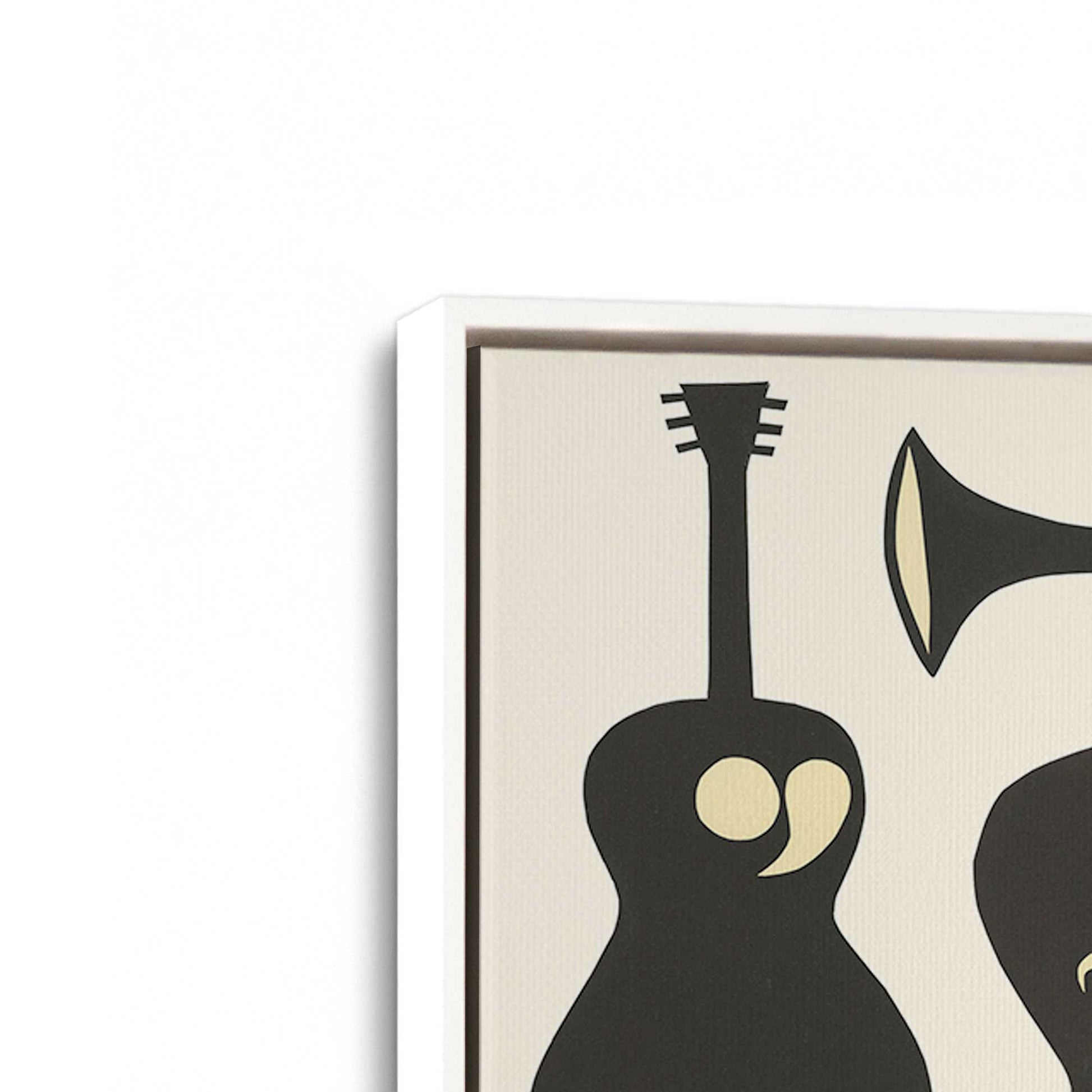 [Color:Opaque White], Picture of art in a White frame at an angle