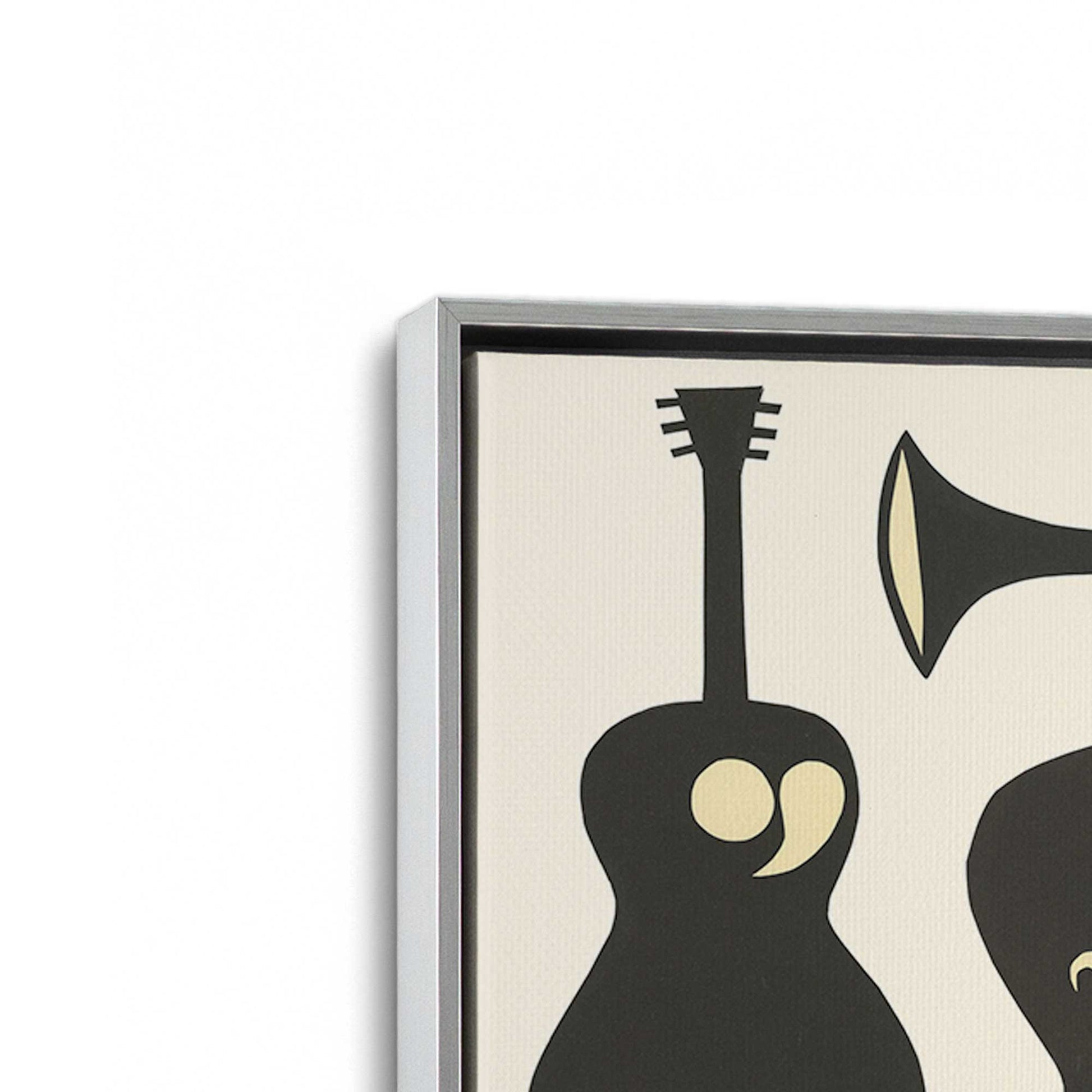 [Color:Polished Chrome], Picture of art in a Polished Chrome frame at an angle