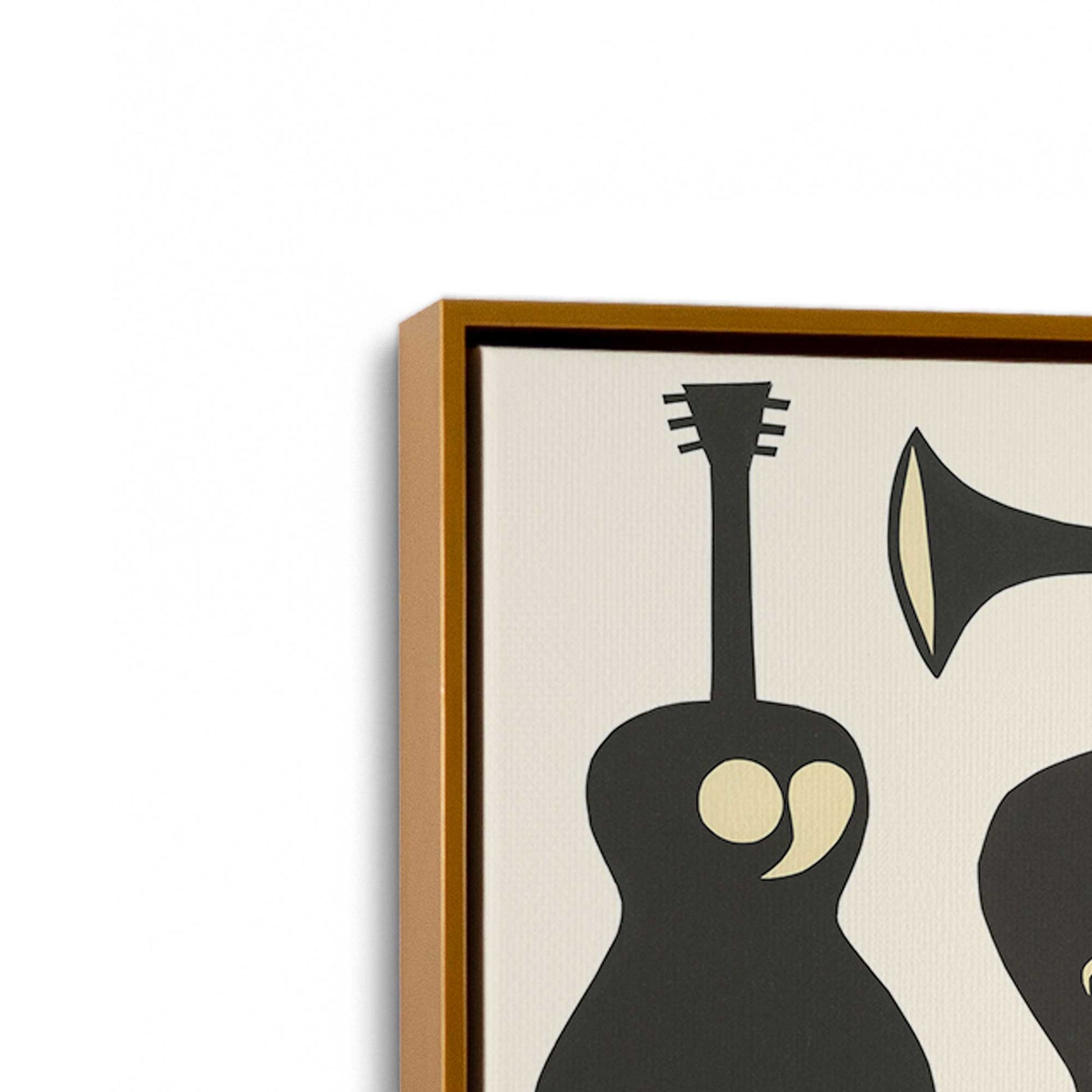 [Color:Polished Gold], Picture of art in a Polished Gold frame at an angle