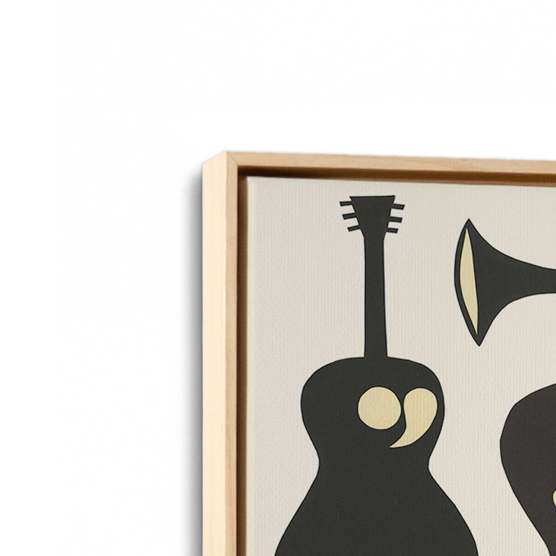 [Color:American Maple], Picture of art in a American Maple frame at an angle