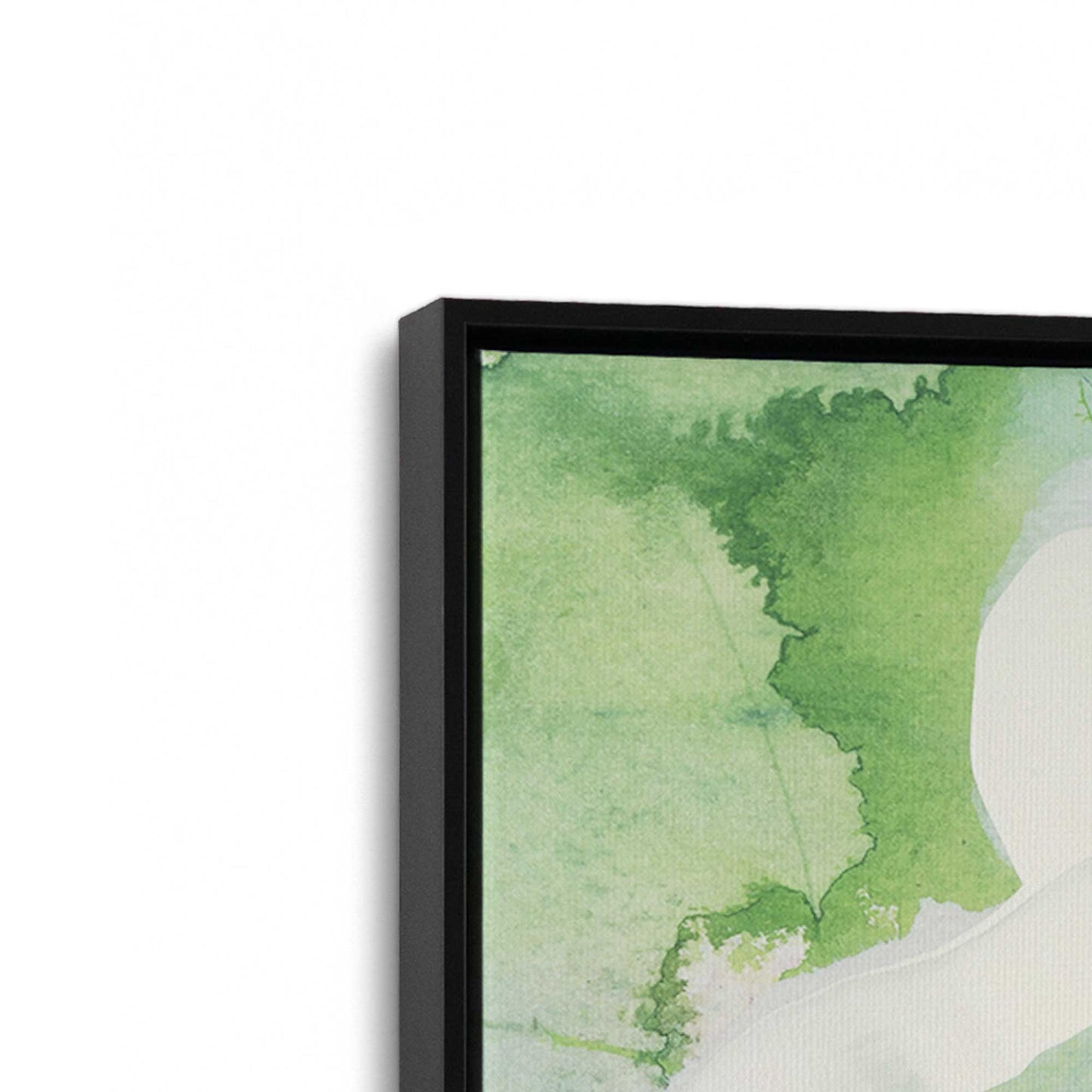 [Color:Satin Black], Picture of art in a Satin Black frame at an angle