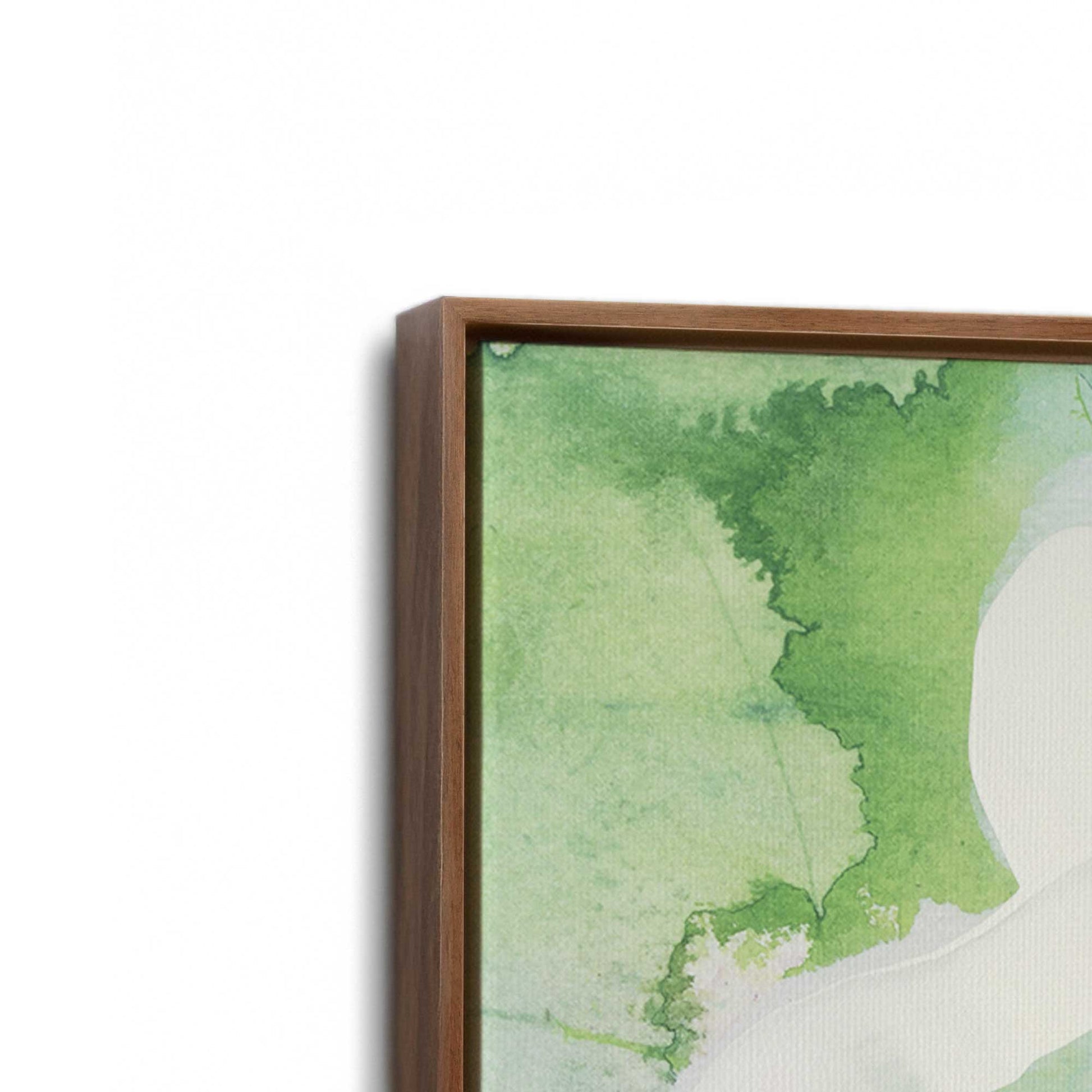 [Color:Walnut], Picture of art in a Walnut frame at an angle