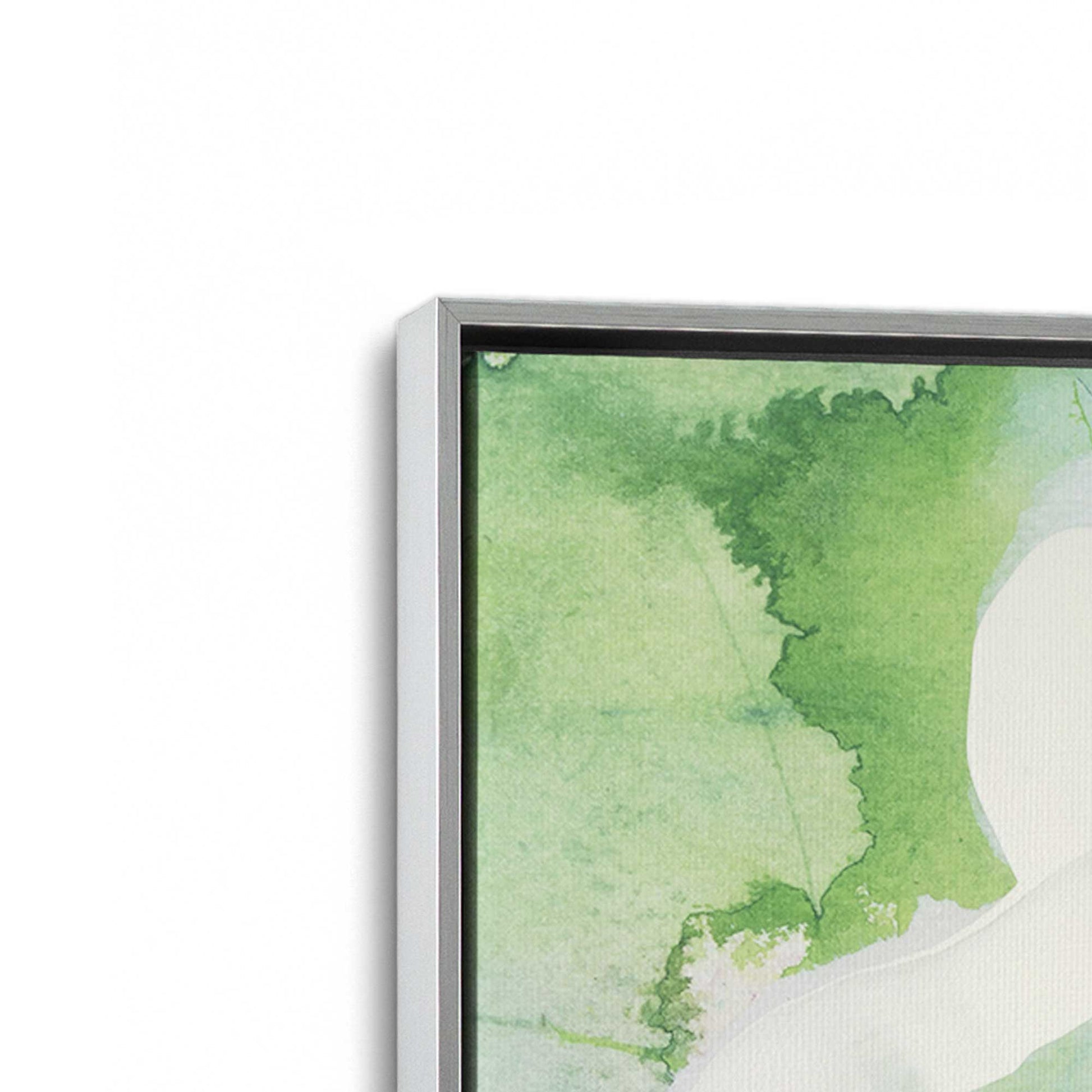 [Color:Polished Chrome], Picture of art in a Polished Chrome frame at an angle