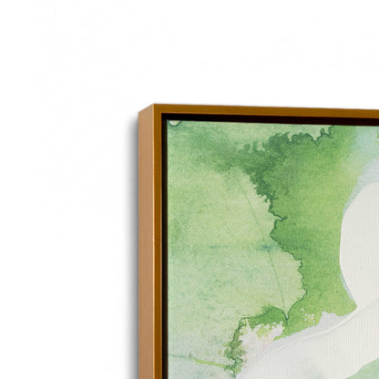 [Color:Polished Gold], Picture of art in a Polished Gold frame at an angle