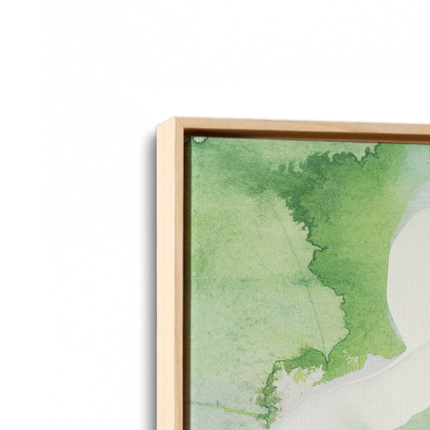 [Color:American Maple], Picture of art in a American Maple frame at an angle