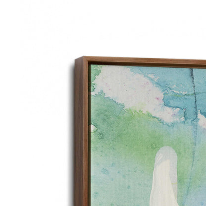 [Color:Walnut], Picture of art in a Walnut frame at an angle