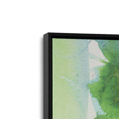 [Color:Satin Black], Picture of art in a Satin Black frame at an angle