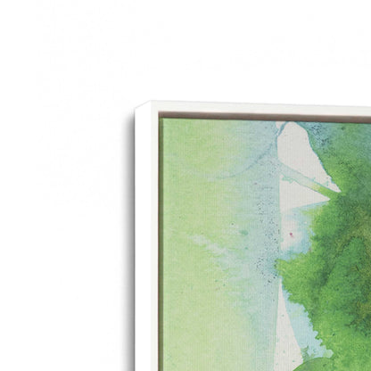 [Color:Opaque White], Picture of art in a White frame at an angle