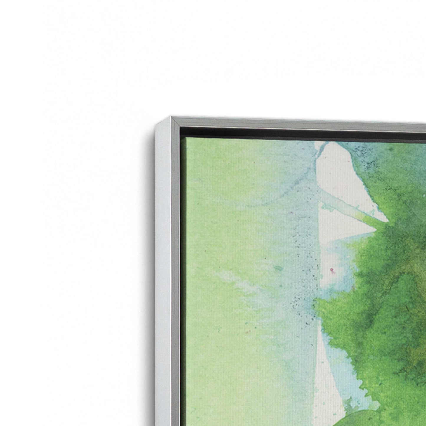 [Color:Polished Chrome], Picture of art in a Polished Chrome frame at an angle