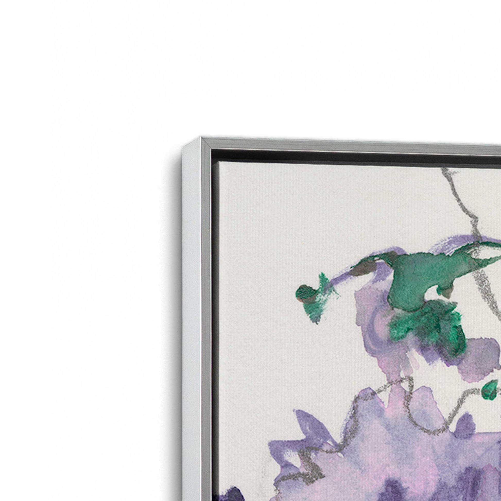 [Color:Polished Chrome], Picture of art in a Polished Chrome frame at an angle